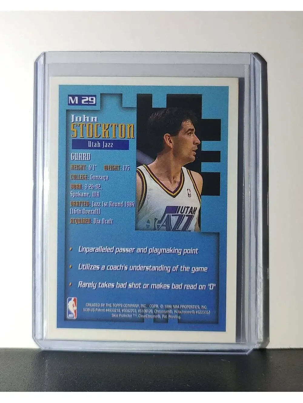 John Stockton 1995-96 Topps Finest NBA #M29 Mysterly Jazz